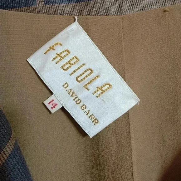 Vintage Fabiola David Barr Gray and Tan Car Coat - Picture 3 of 4